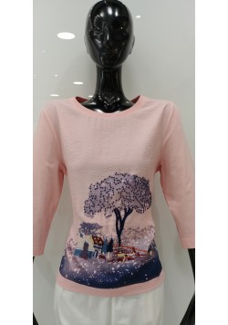 ΡΟΖ ΒΑΜΒΑΚΕΡΗ ΜΠΛΟΥΖΑ ΜΕ 3/4 ΜΑΝΙΚΙ