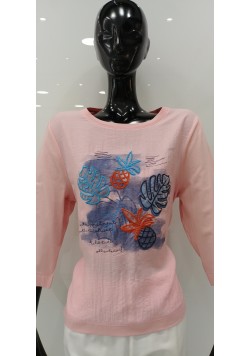 ΡΟΖ ΒΑΜΒΑΚΕΡΗ ΜΠΛΟΥΖΑ ΜΕ 3/4 ΜΑΝΙΚΙ