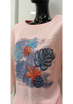 ΡΟΖ ΒΑΜΒΑΚΕΡΗ ΜΠΛΟΥΖΑ ΜΕ 3/4 ΜΑΝΙΚΙ