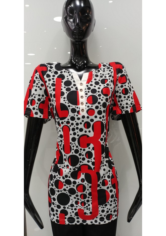 ΛΕΥΚΗ-ΚΟΚΚΙΝΗ-ΜΑΥΡΗ ΚΟΝΤΟΜΑΝΙΚΗ ΜΠΛΟΥΖΑ