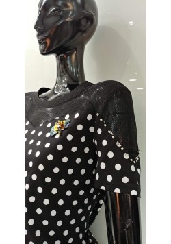 ΑΠΡΟΜΑΥΡΗ ΠΟΥΑ ΜΠΛΟΥΖΑ ΜΕ 3/4 MANIKI